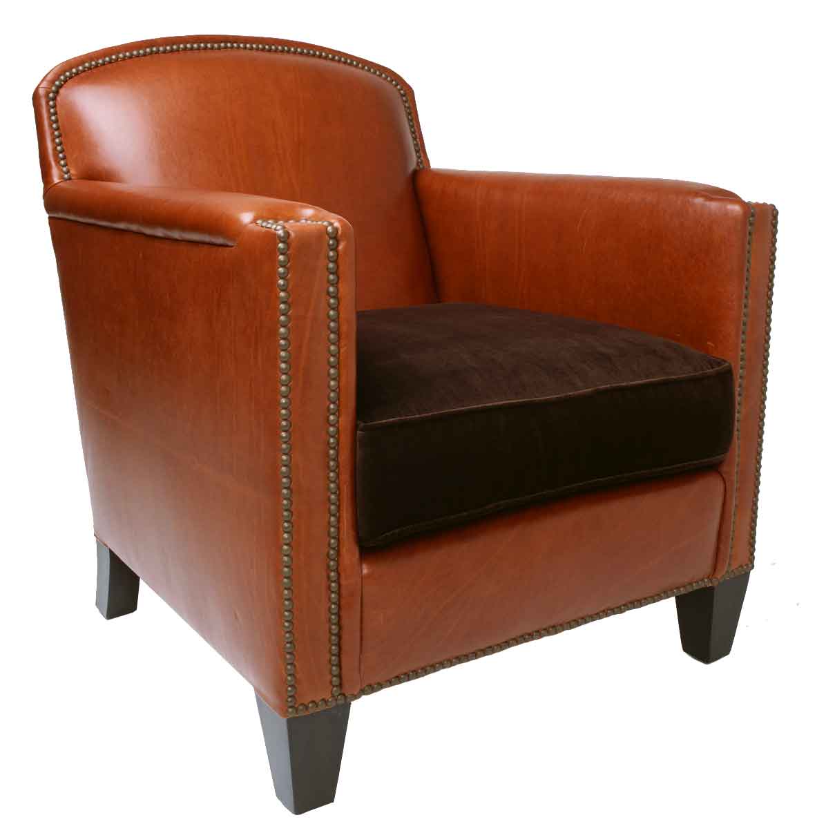 amalfi chair (leather & mohair)
