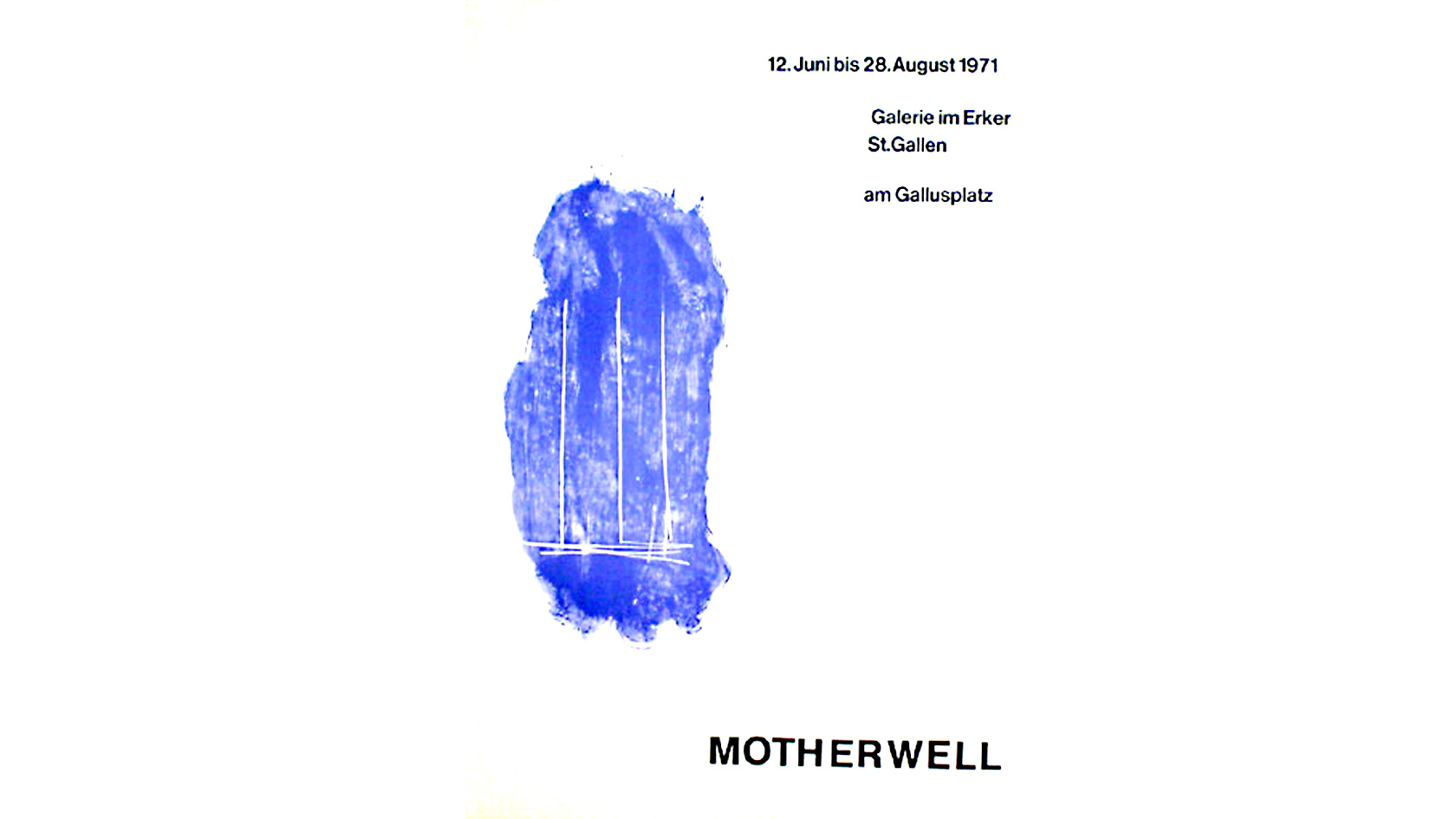 Robert Motherwell: Erker Galerie, 1971